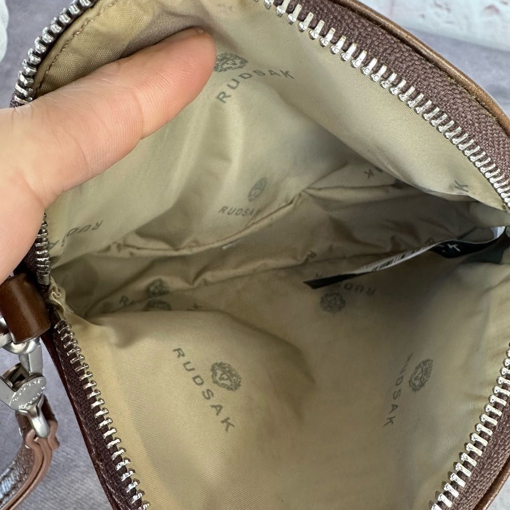 Rudsak Brown Leather Wristlet Bag - Picture 7 of 8